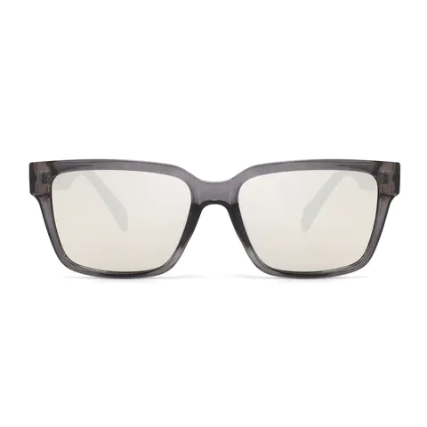 Square Transparent Gray Sunglasses