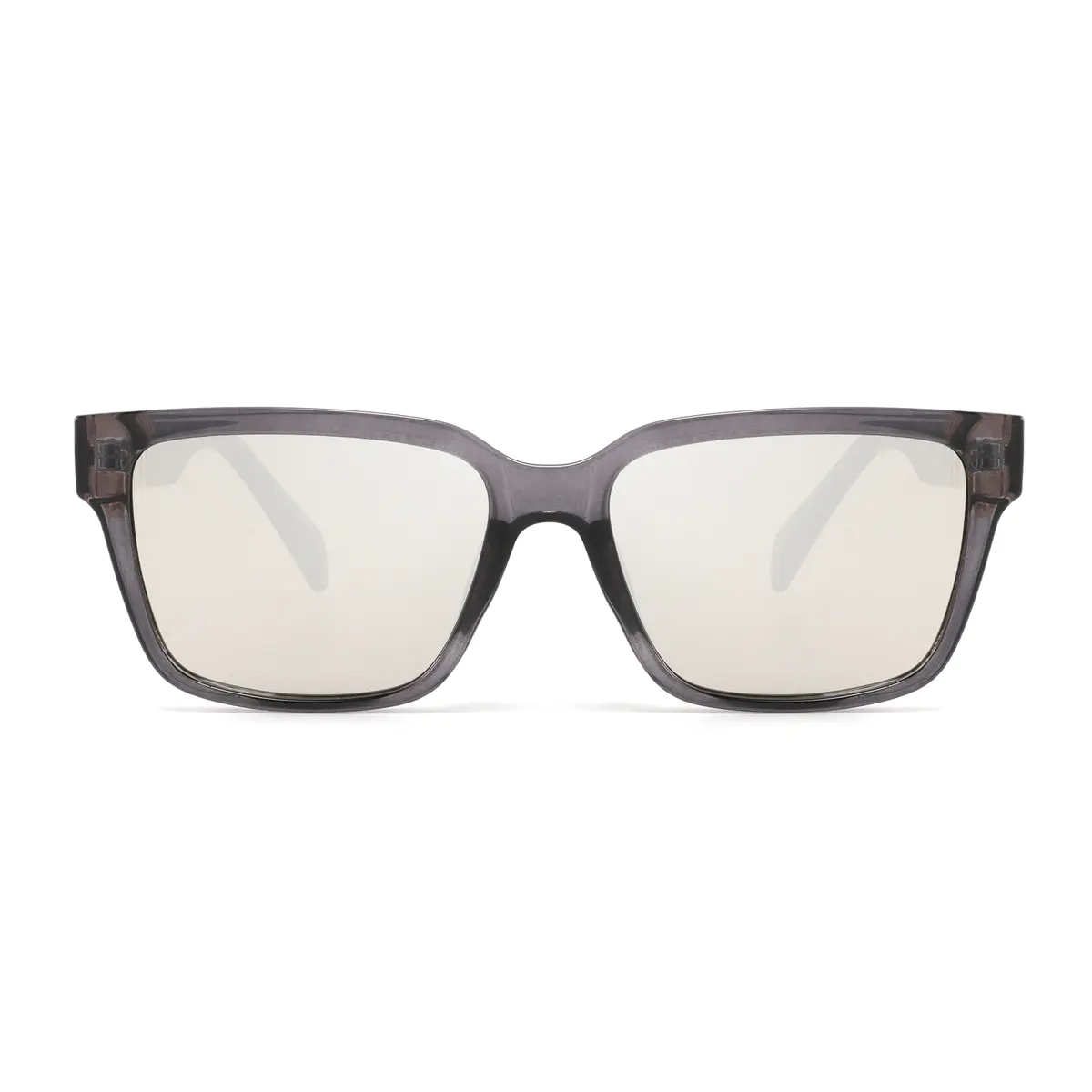 Square Transparent Gray Sunglasses