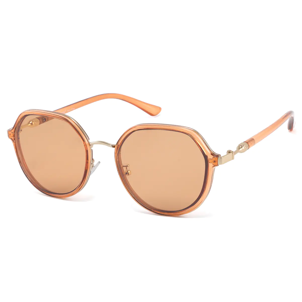 Geometric Light Brown Sunglasses