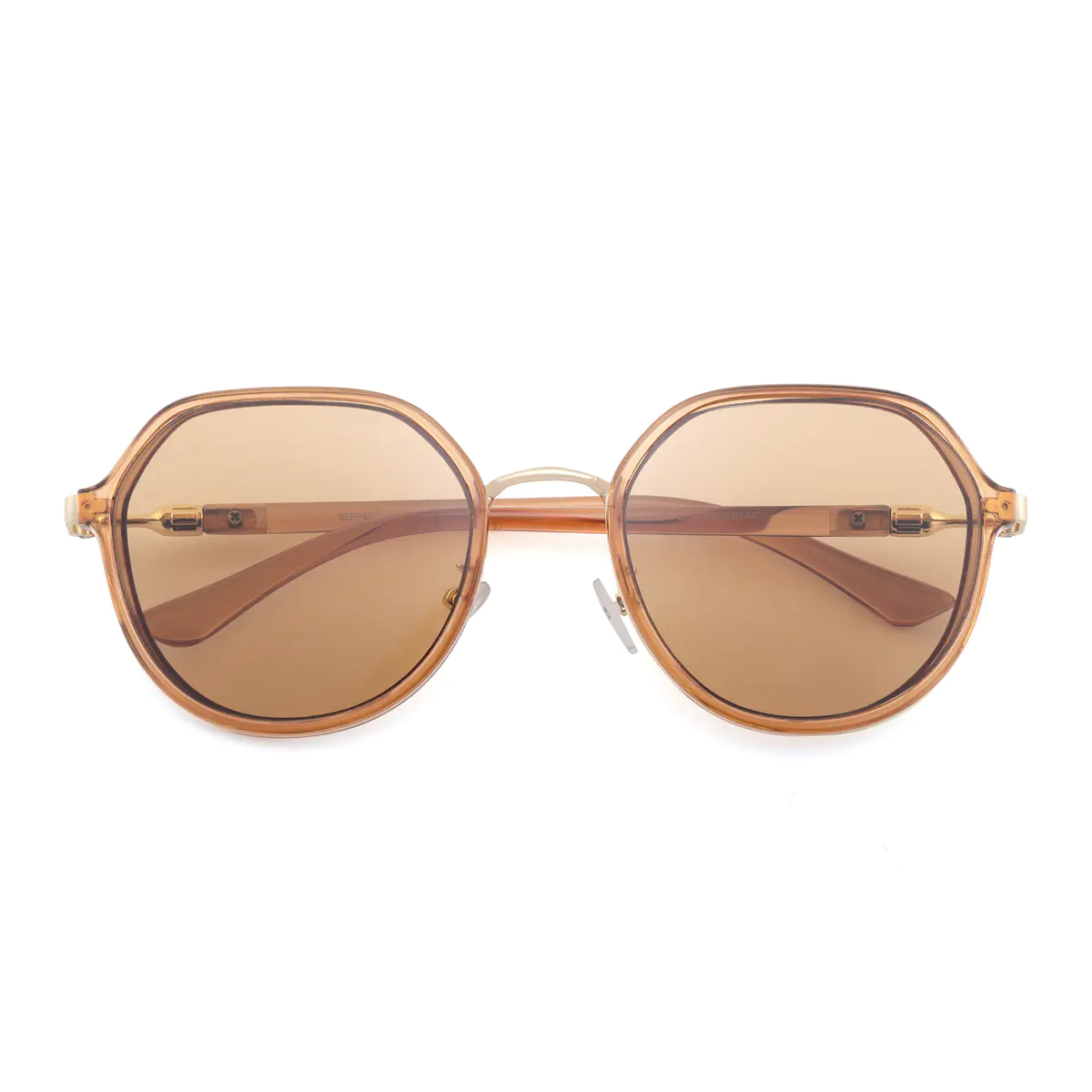 Geometric Light Brown Sunglasses