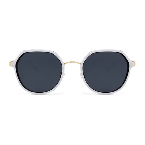 Geometric White Sunglasses