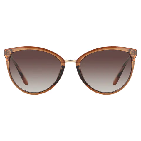 Cat-eye Transparent Amber Sunglasses