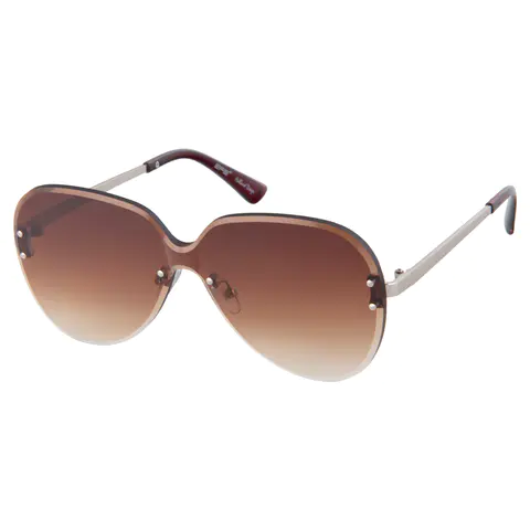 Oval Transparent Amber Sunglasses