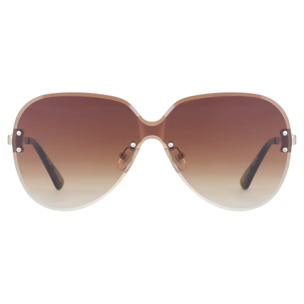 Oval Transparent Amber Sunglasses