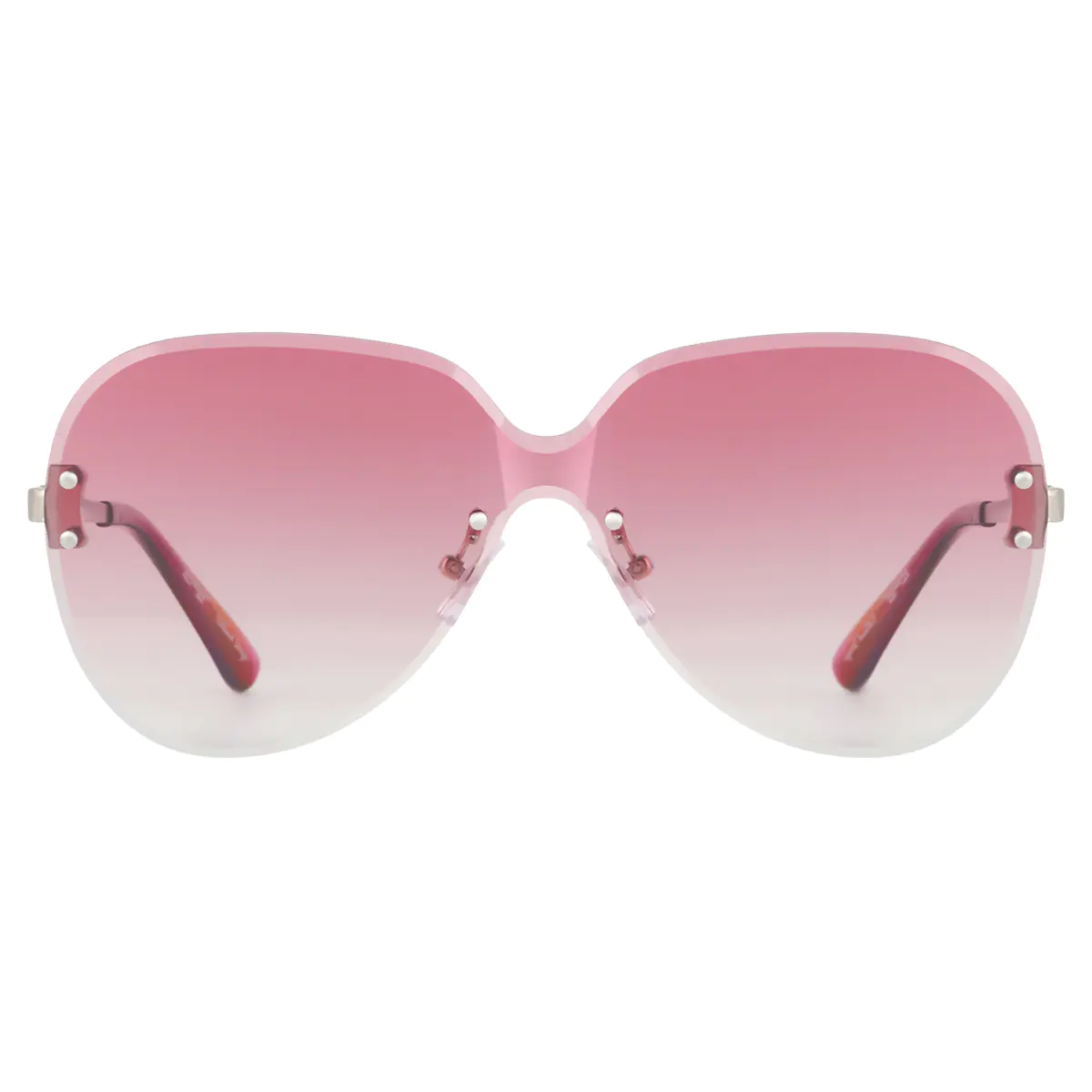 Oval Transparent Red Sunglasses