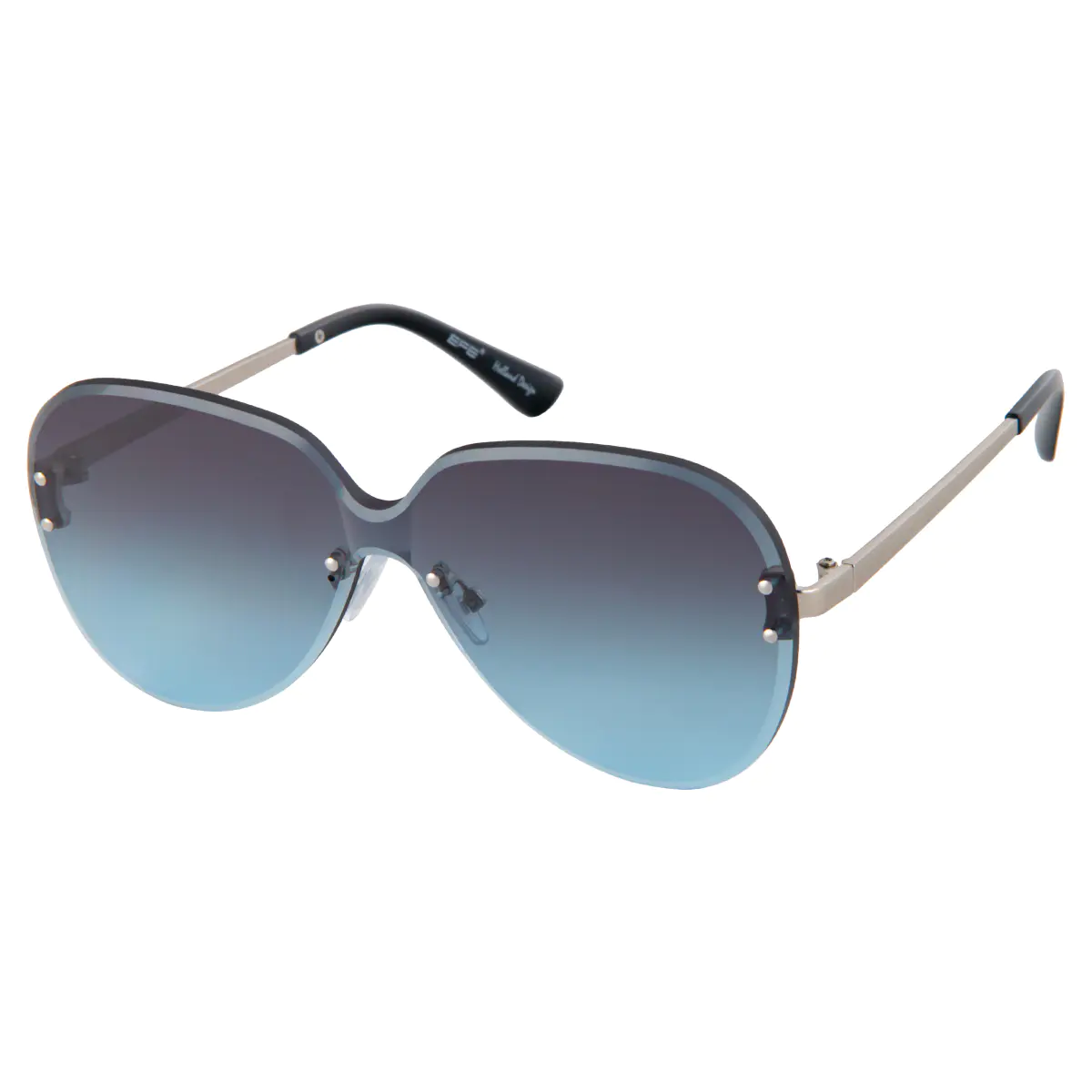 Oval Blue Sunglasses