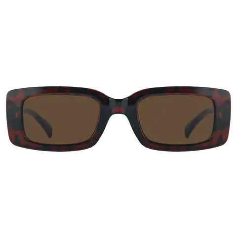 Rectangle Dark Tortoiseshell Sunglasses