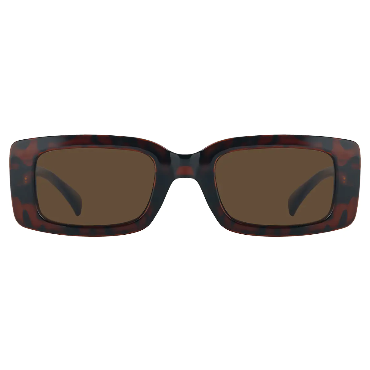 Rectangle Dark Tortoiseshell Sunglasses