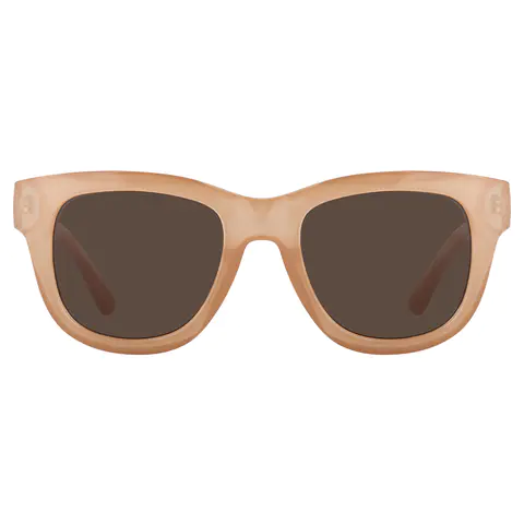 Oval Transparent Amber Sunglasses