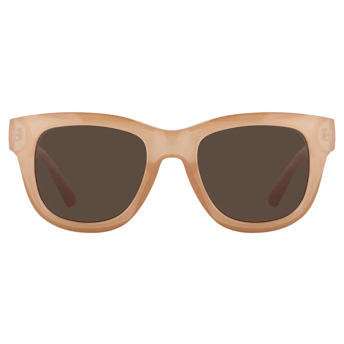 Oval Transparent Amber Sunglasses