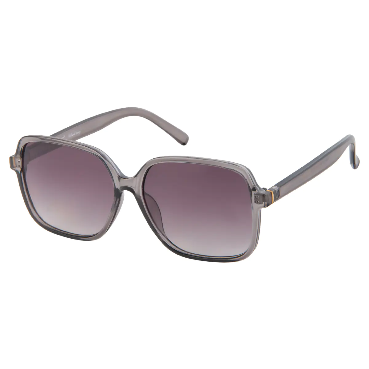 Square Transparent Gray Sunglasses