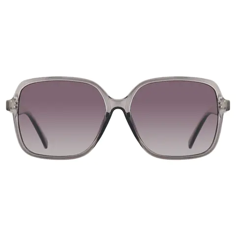 Square Transparent Gray Sunglasses