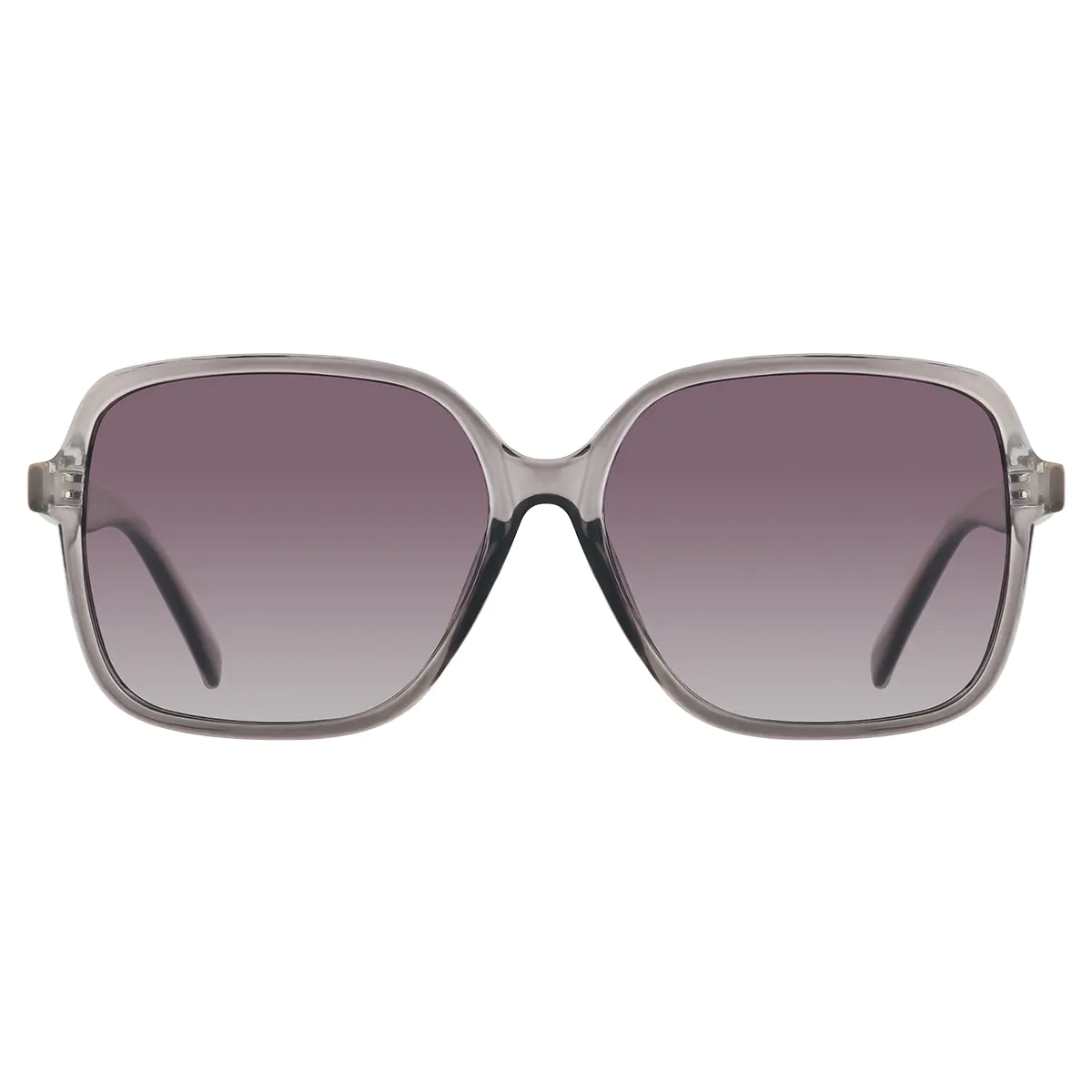 Square Transparent Gray Sunglasses