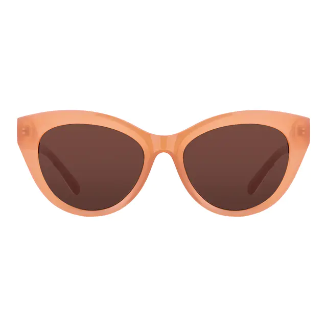 Cat-eye Transparent Amber Sunglasses
