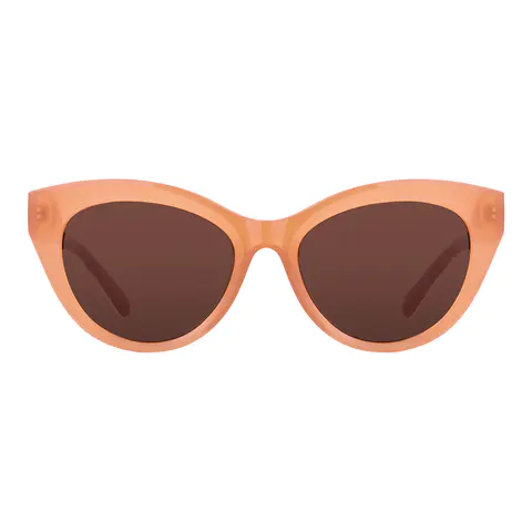 Cat-eye Transparent Amber Sunglasses