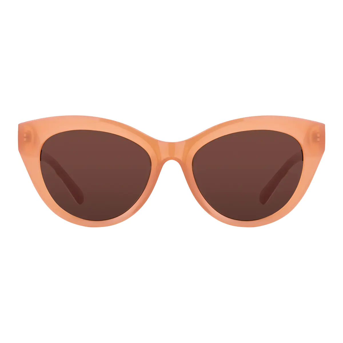 Cat-eye Transparent Amber Sunglasses