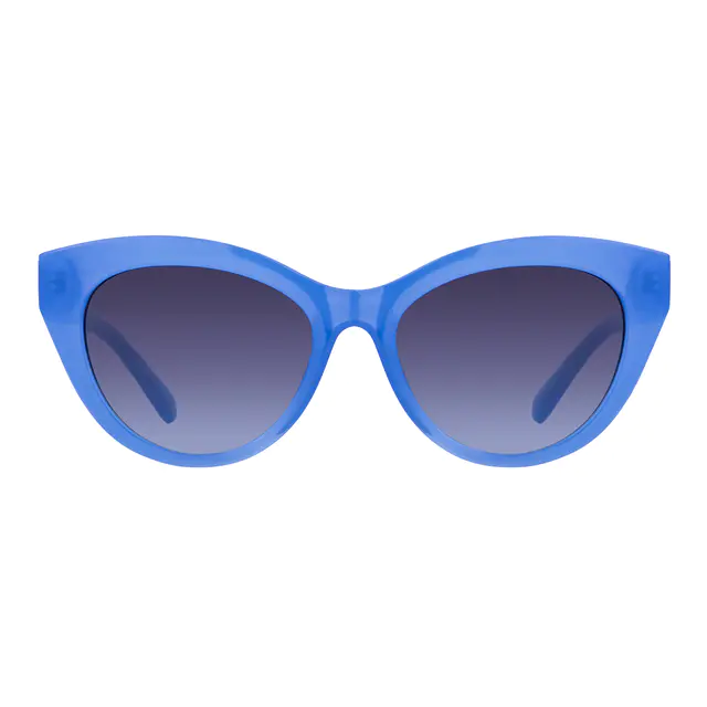 Cat-eye Transparent Blue Sunglasses