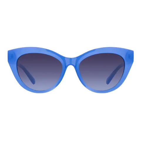 Cat-eye Transparent Blue Sunglasses