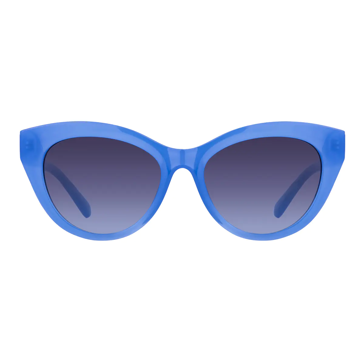 Cat-eye Transparent Blue Sunglasses