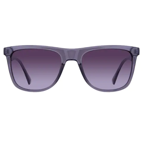 Square Transparent Gray Sunglasses