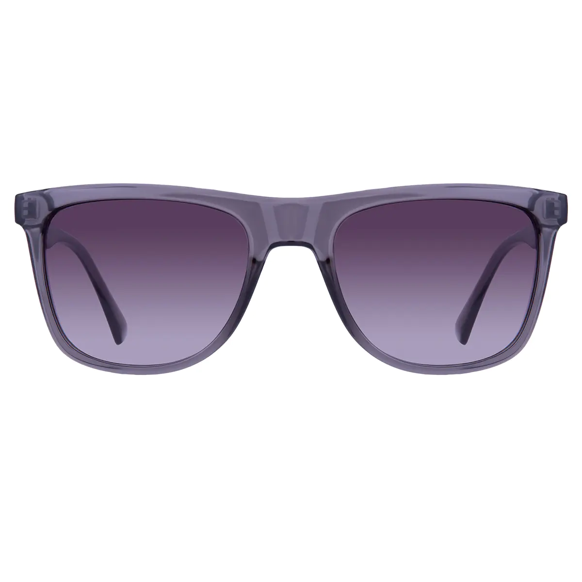 Square Transparent Gray Sunglasses