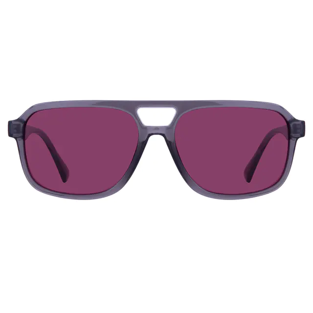 Square Transparent Gray Sunglasses