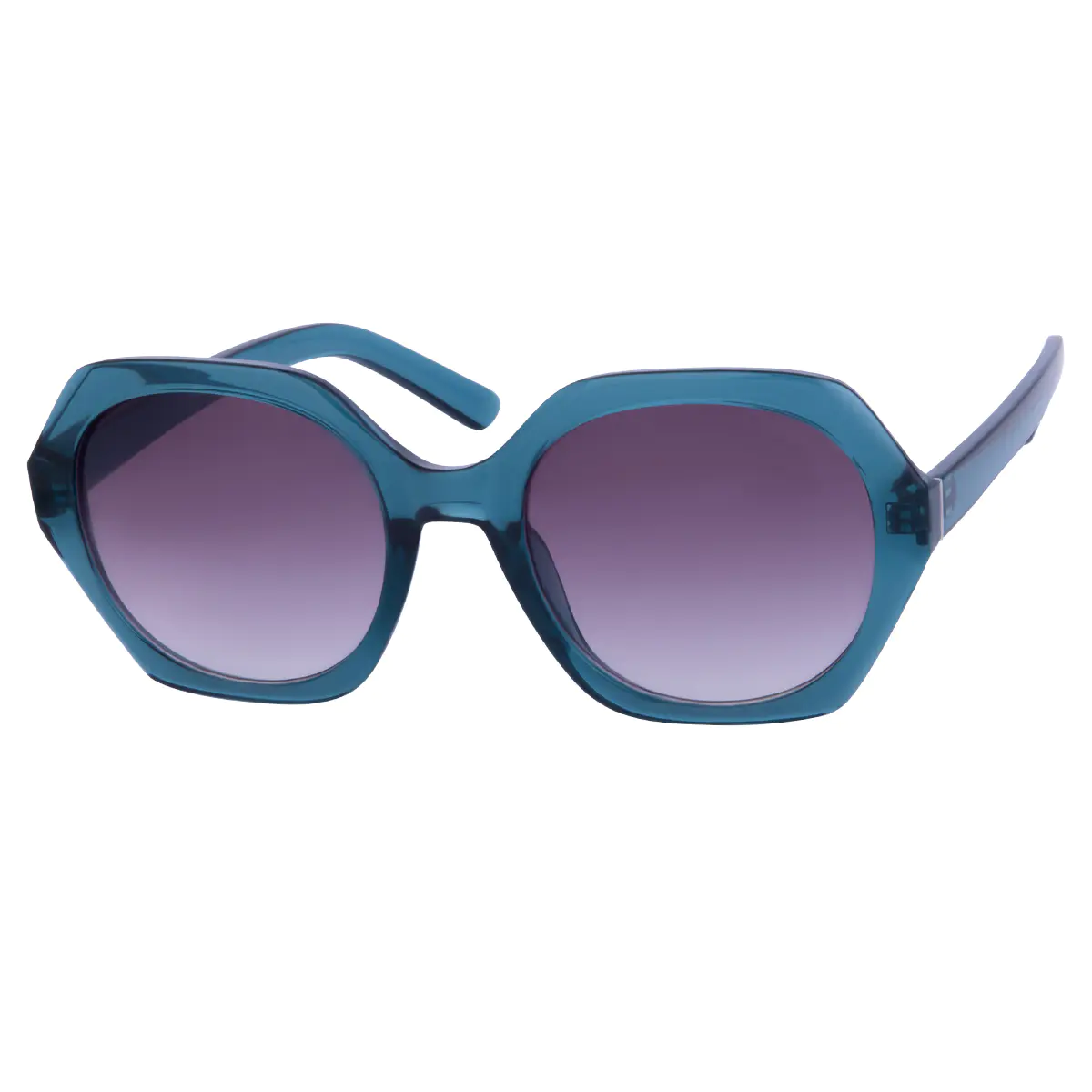 Geometric Transparent Blue Sunglasses