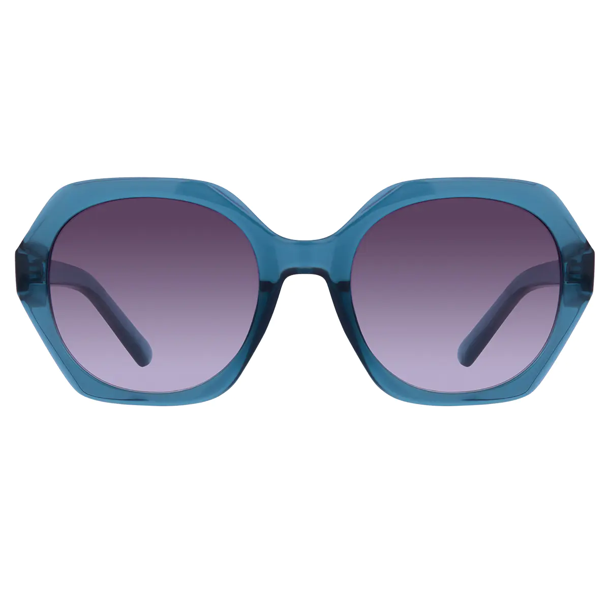 Geometric Transparent Blue Sunglasses