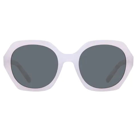 Geometric White Sunglasses