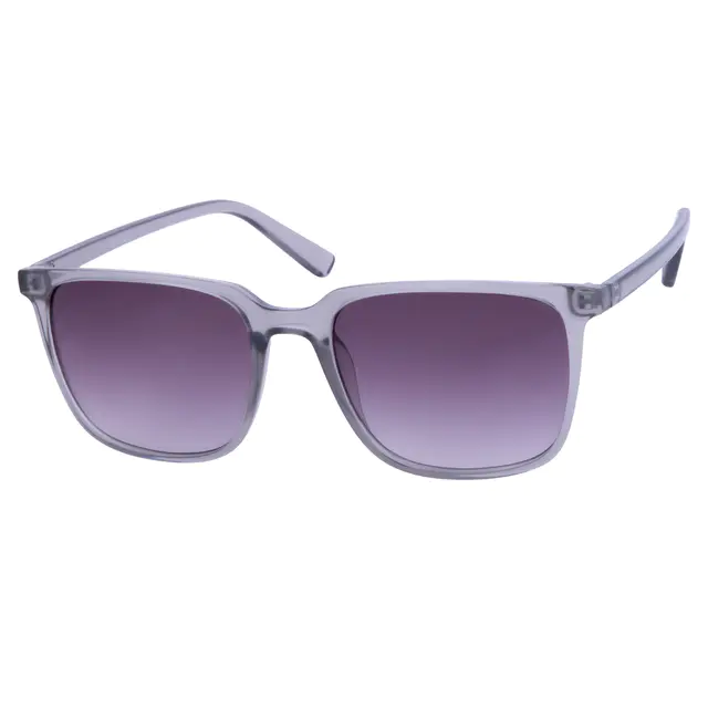 Square Transparent Gray Sunglasses