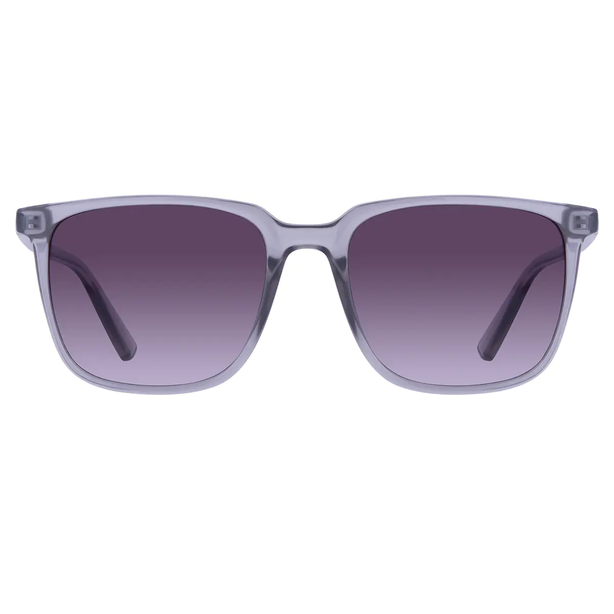 Square Transparent Gray Sunglasses