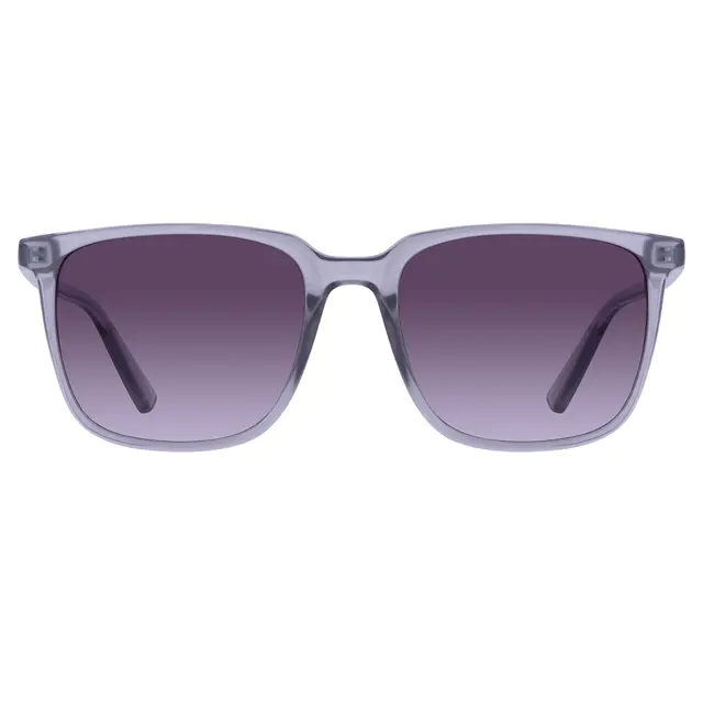 Square Transparent Gray Sunglasses