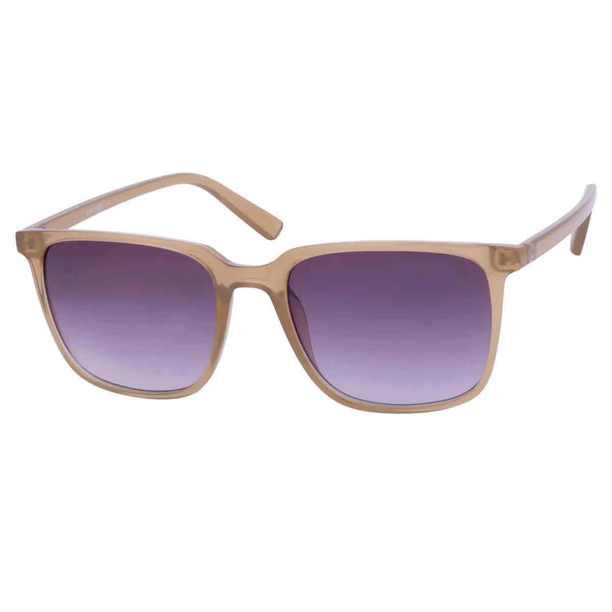 Square Transparent Amber Sunglasses