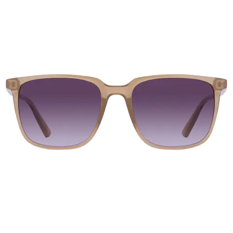 Square Transparent Amber Sunglasses