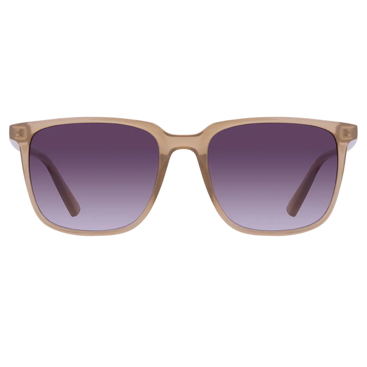 Square Transparent Amber Sunglasses