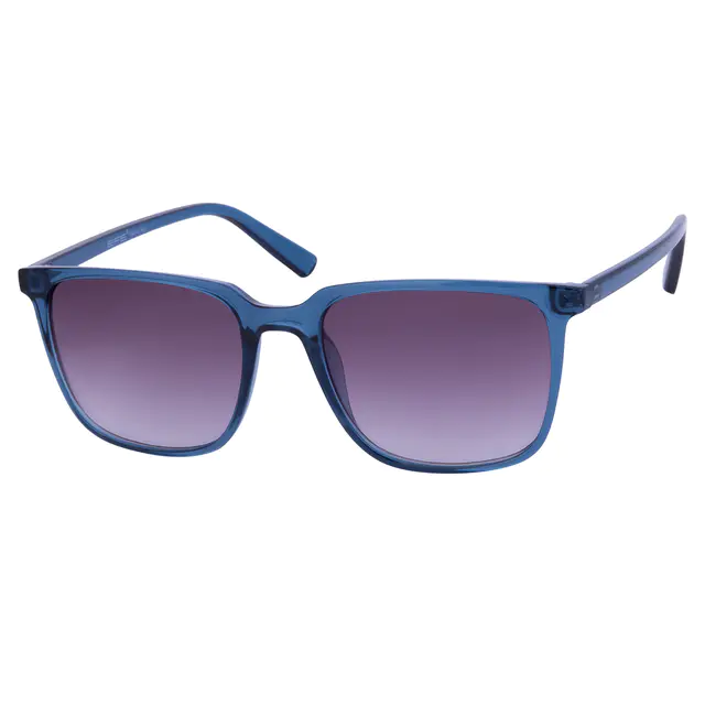 Square Transparent Blue Sunglasses