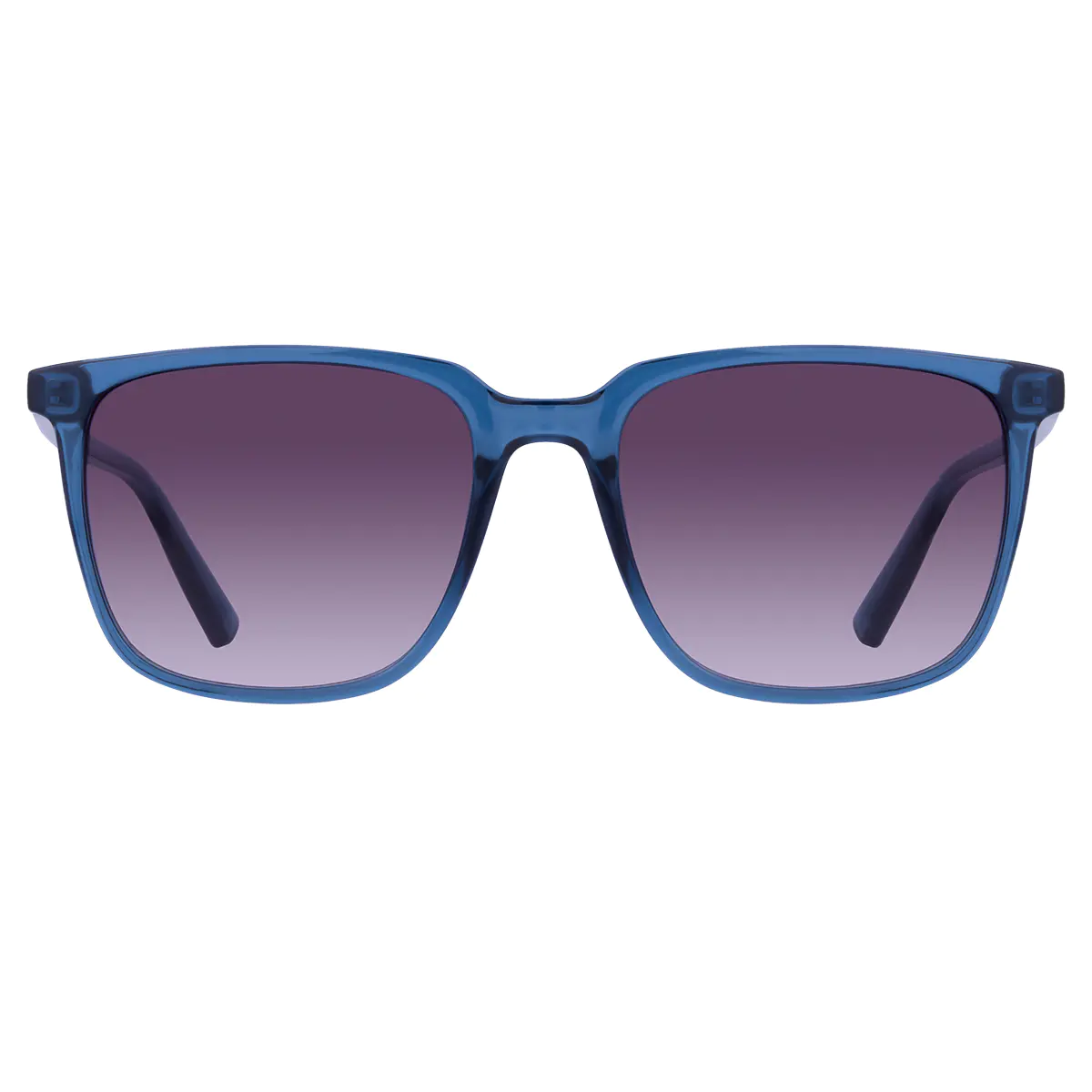 Square Transparent Blue Sunglasses