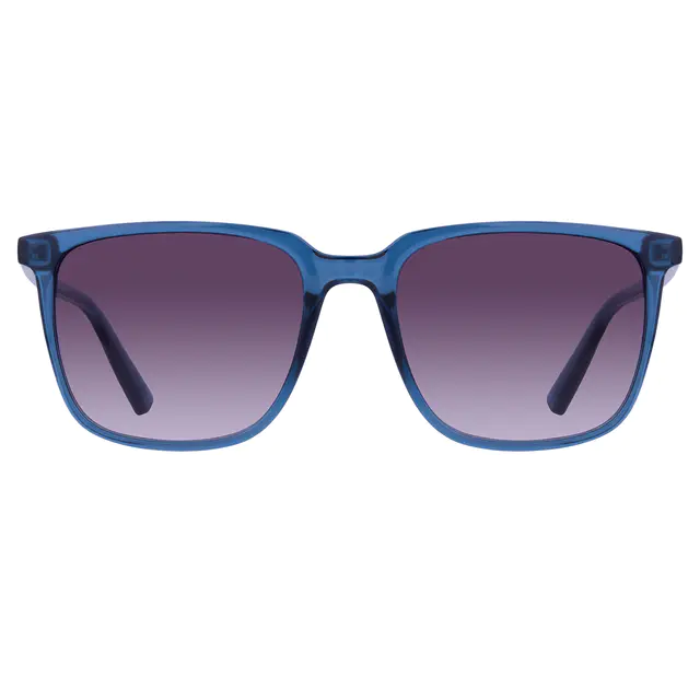 Square Transparent Blue Sunglasses