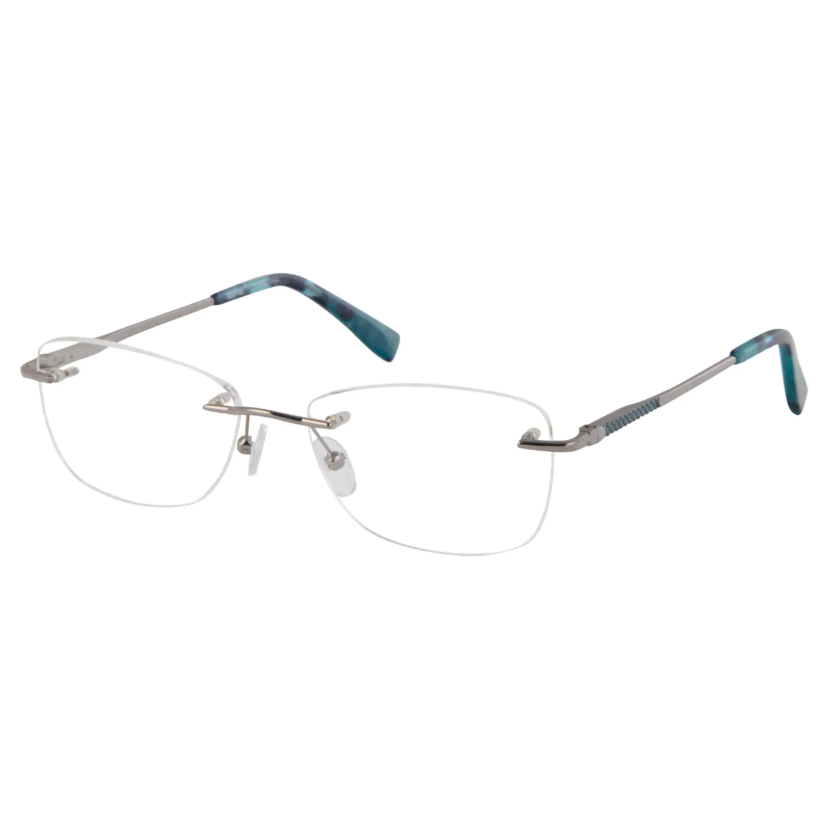 Rectangle Silver Eyeglasses