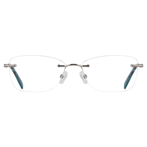 Rectangle Silver Eyeglasses