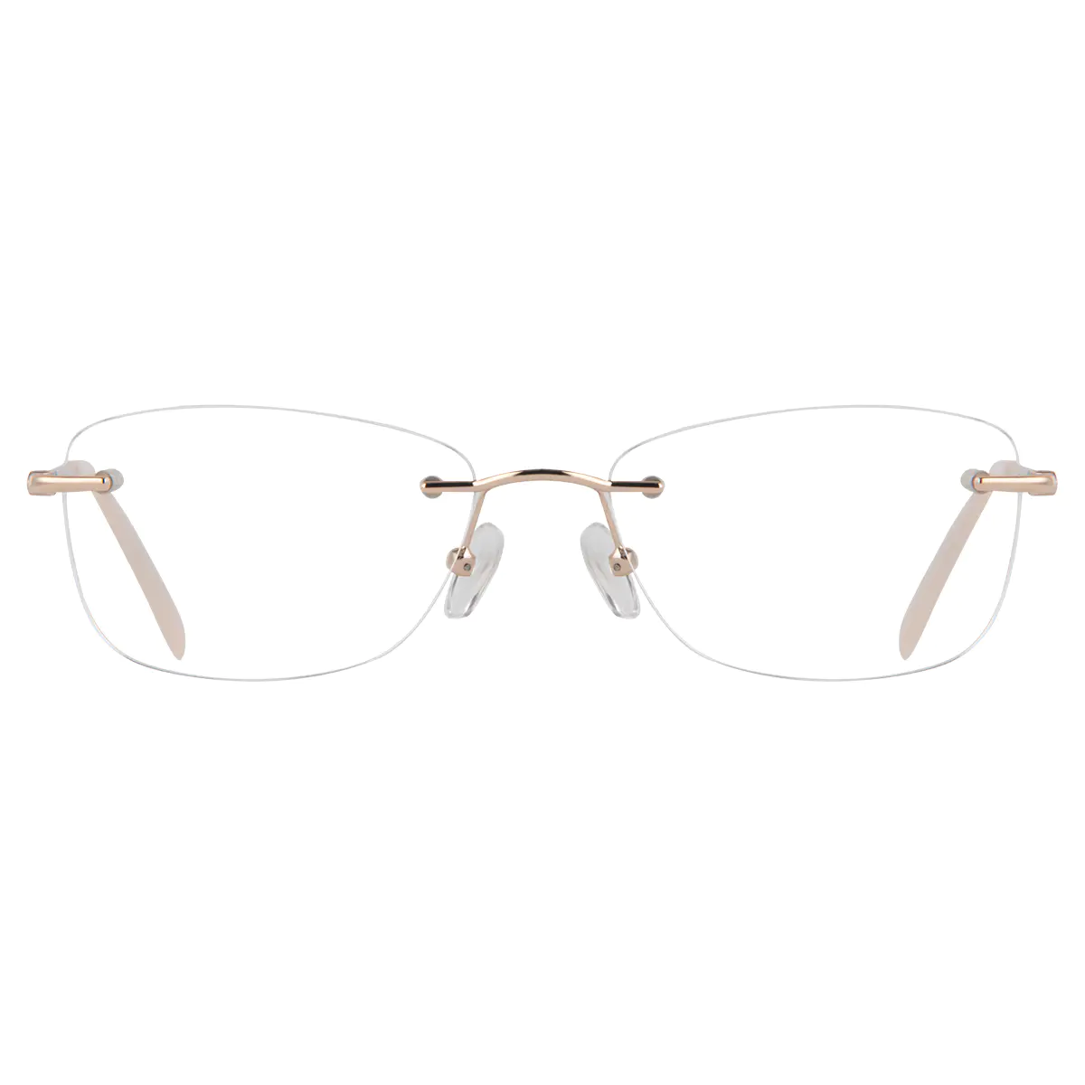 Rectangle Gold Eyeglasses