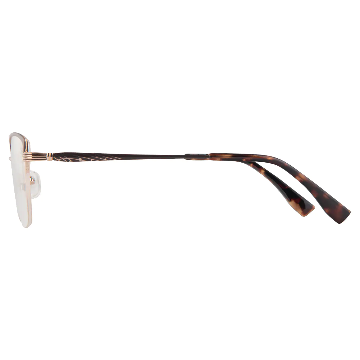 Browline Black Gold Eyeglasses