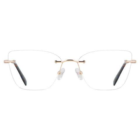 Square Gold Eyeglasses