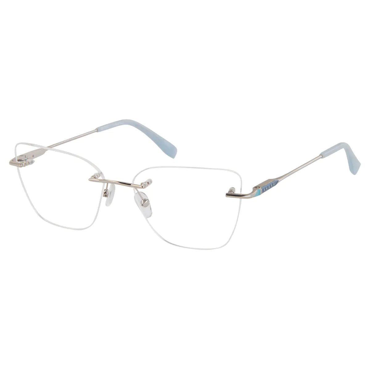 Square Silver Eyeglasses