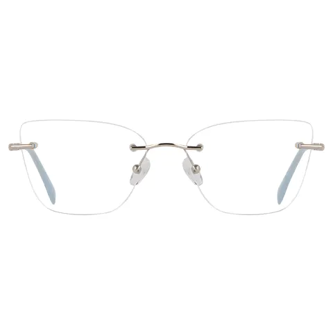 Square Silver Eyeglasses
