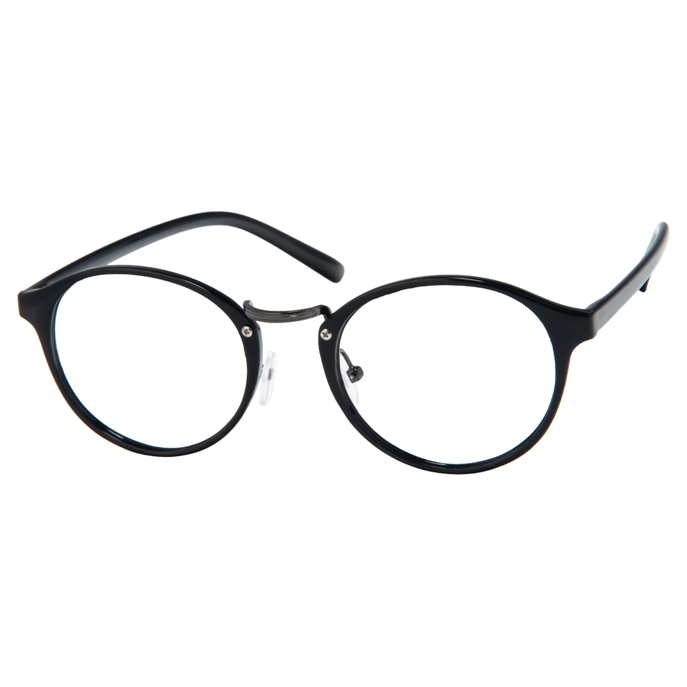 Round Matte Black Eyeglasses