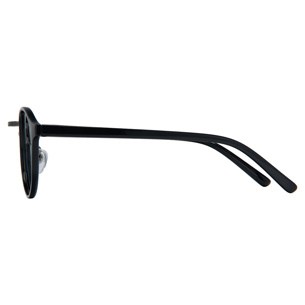 Round Matte Black Eyeglasses