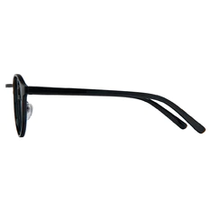 Round Matte Black Eyeglasses