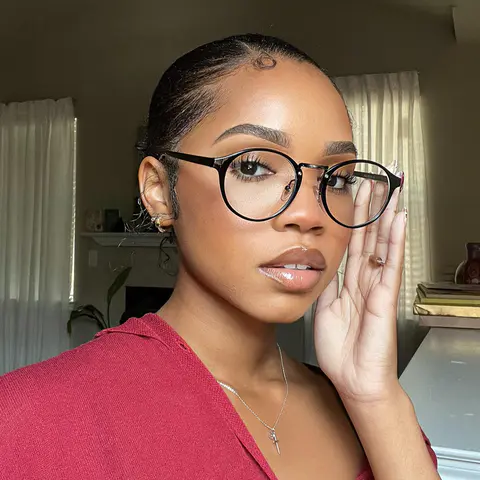 Round Matte Black Eyeglasses