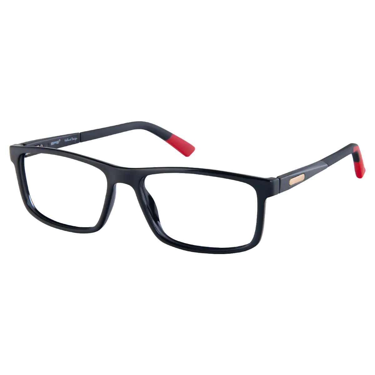 Rectangle Black/Red Eyeglasses